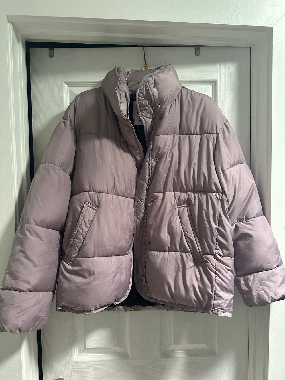 Zara Dusty Lavender Puffer Jacket